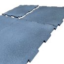 PISO DE CAUCHO RECICLADO NEGRO INTERLOCK  VENTA POR UNIDAD