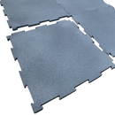 PISO DE CAUCHO RECICLADO NEGRO INTERLOCK  VENTA POR UNIDAD