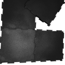 PISO DE CAUCHO RECICLADO NEGRO INTERLOCK  VENTA POR UNIDAD