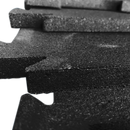 PISO DE CAUCHO RECICLADO NEGRO INTERLOCK  VENTA POR UNIDAD