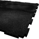 PISO DE CAUCHO RECICLADO NEGRO INTERLOCK  VENTA POR UNIDAD