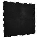 PISO DE CAUCHO RECICLADO NEGRO INTERLOCK  VENTA POR UNIDAD